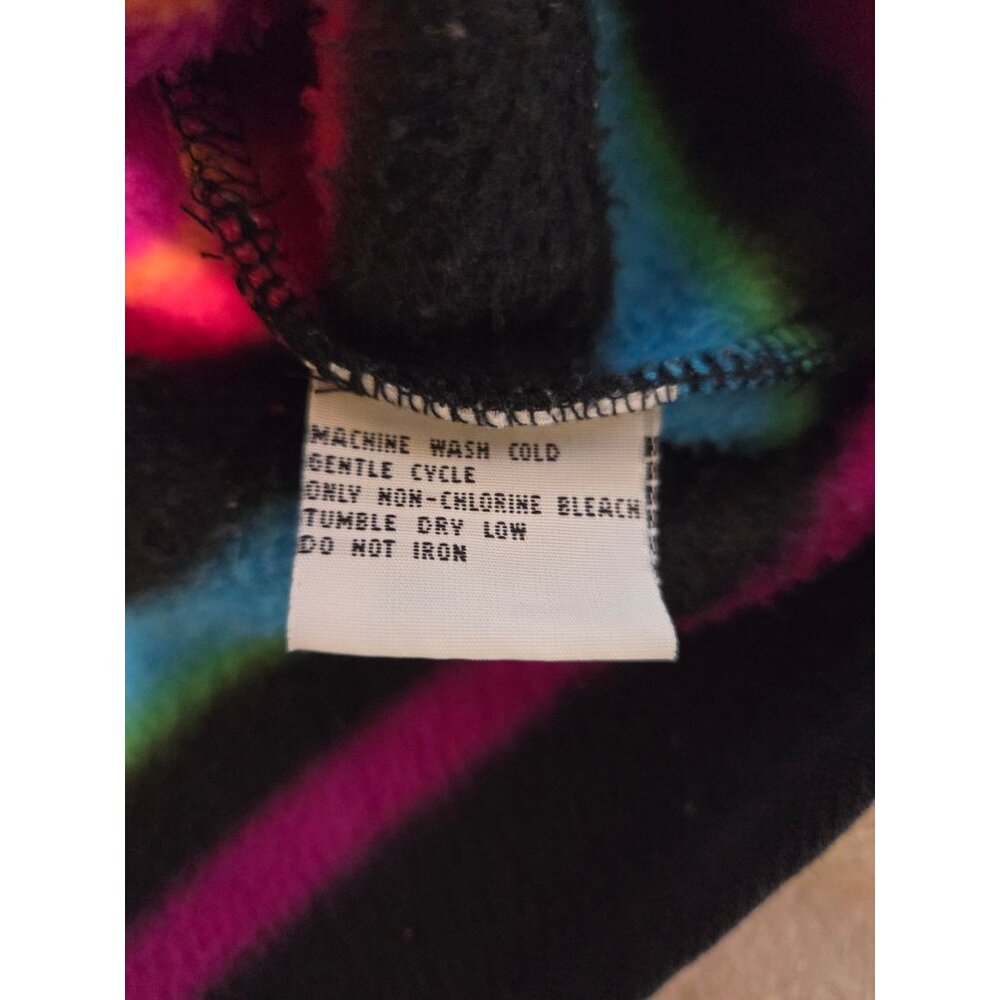 Talbots Womens Fleece Jacket Striped Button-Front Multicolor Classic Cozy - Picture 7 of 7